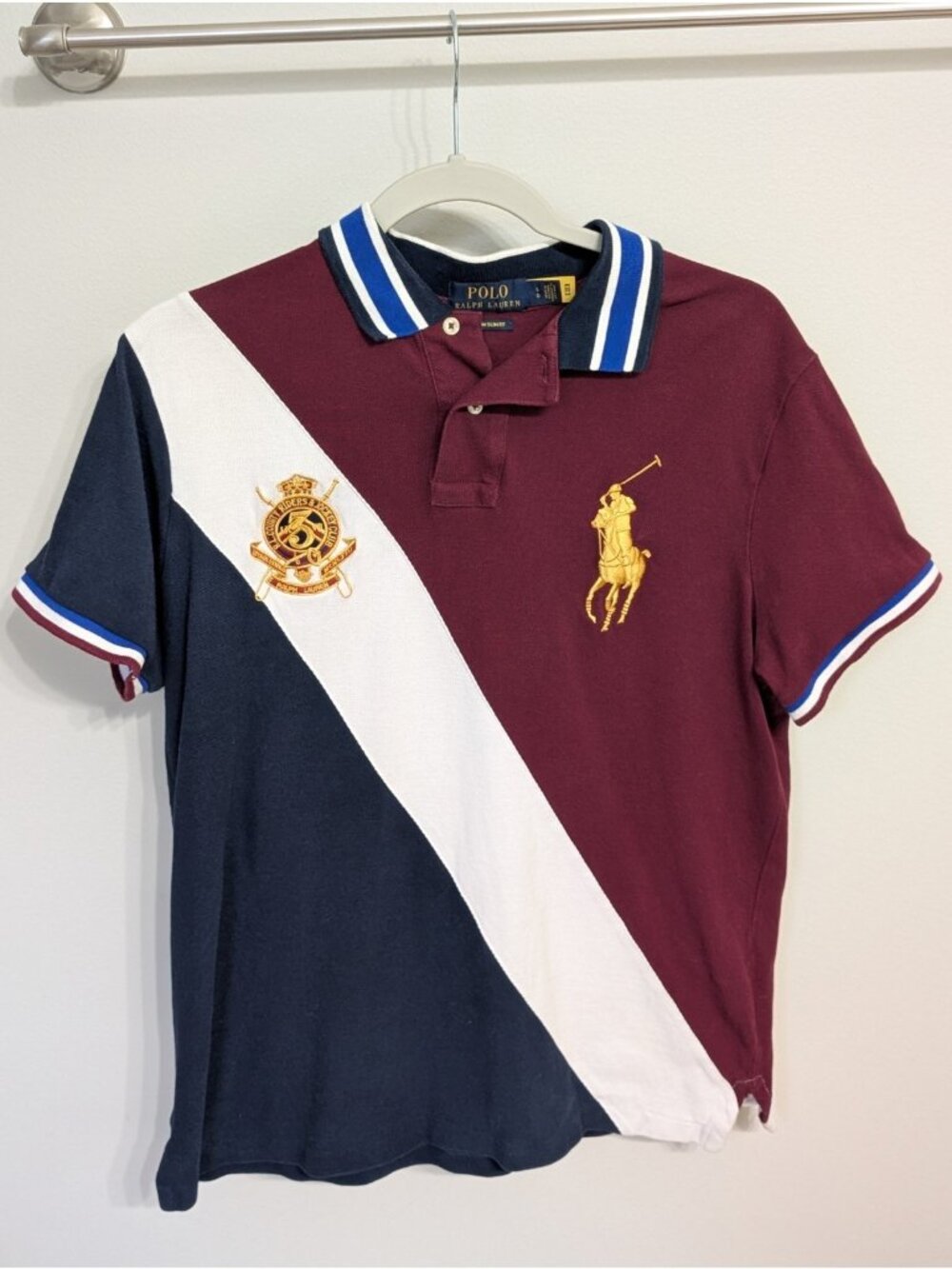 Polo Ralph Lauren Shirt Men’s L Big Pony Crest Rugby Riders Jockey Club Knit